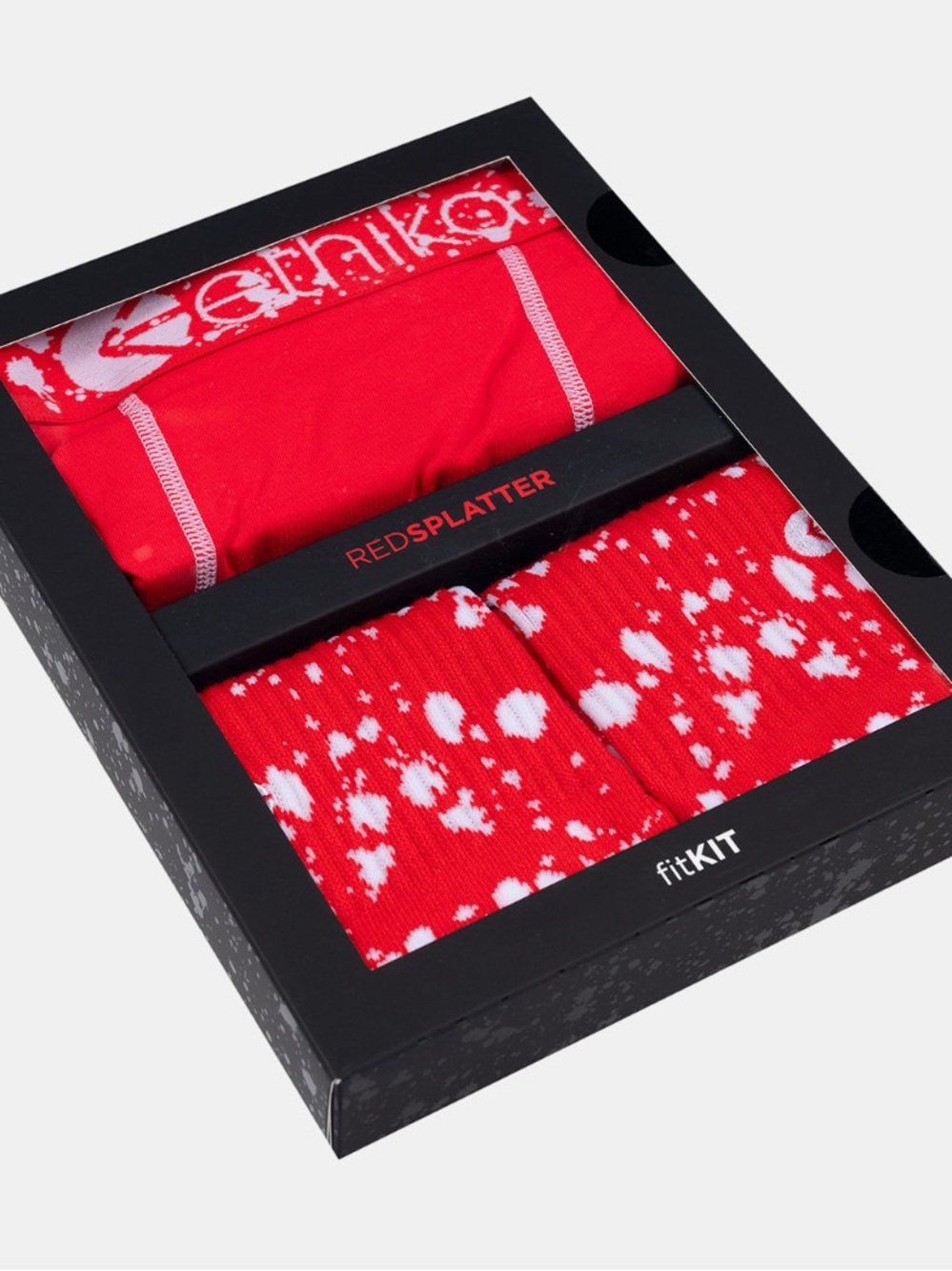 ethika Red Splatter Trunk & Sock Set